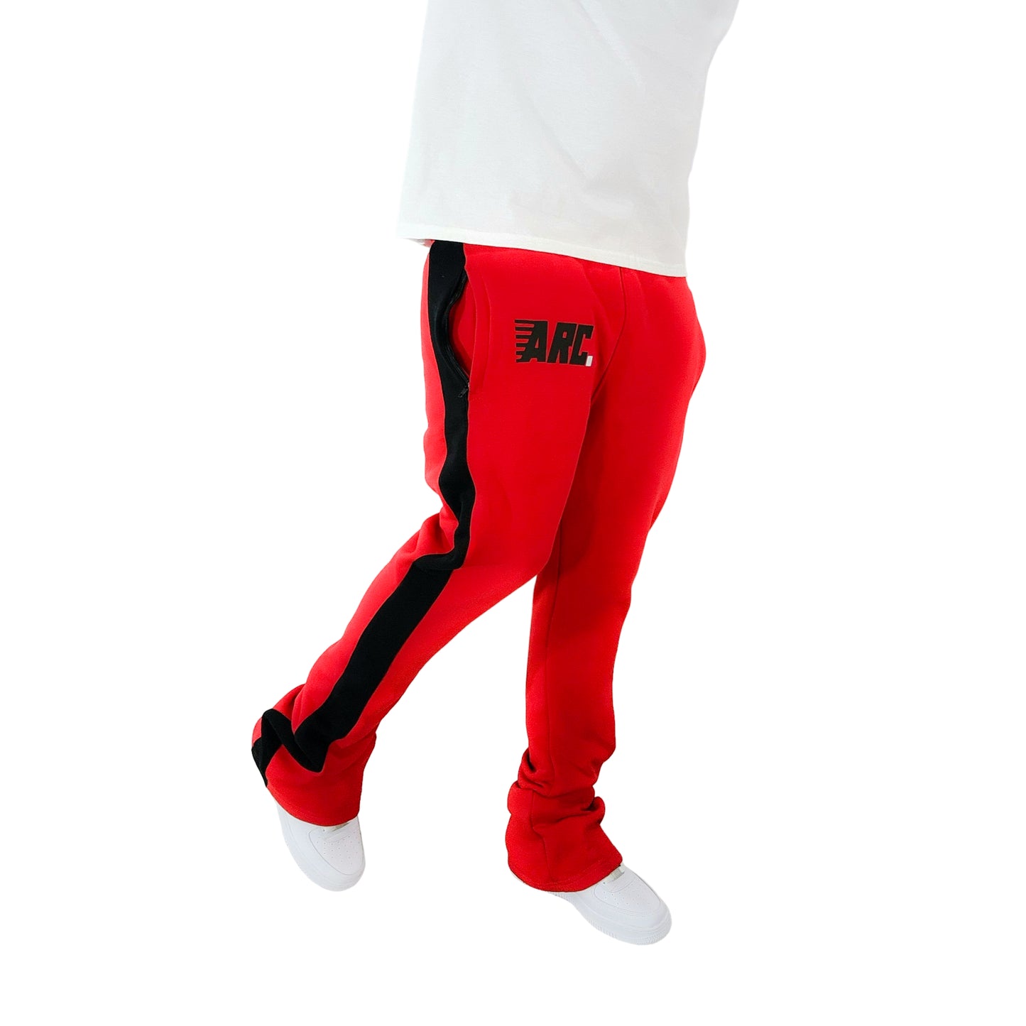 ARC. Flare Bottom Joggers Red